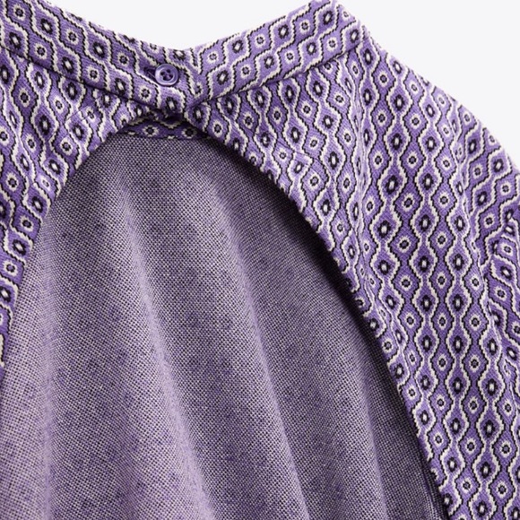 NWT Zara Sexy backless Purple Dress Size Medium M Large L Small S - Picture 9 of 10